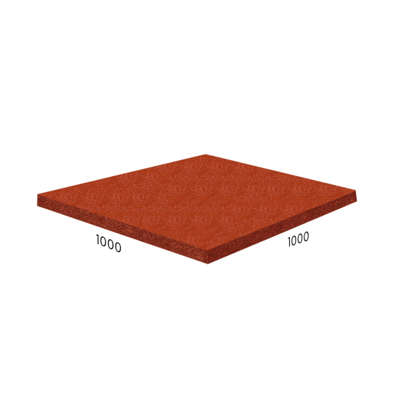 Резиновая плитка Rubblex Sport 1000х1000 Терракотовая